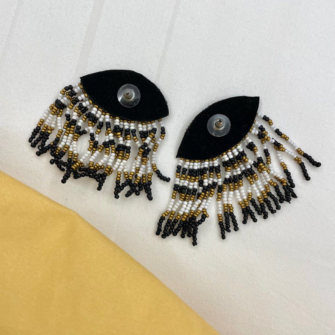 ASOS Eye See You large statement beaded earrings Women s
