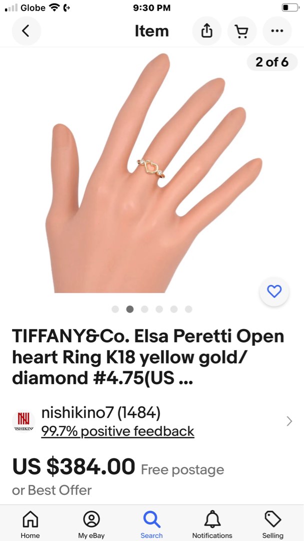 Elsa peretti open side ring store