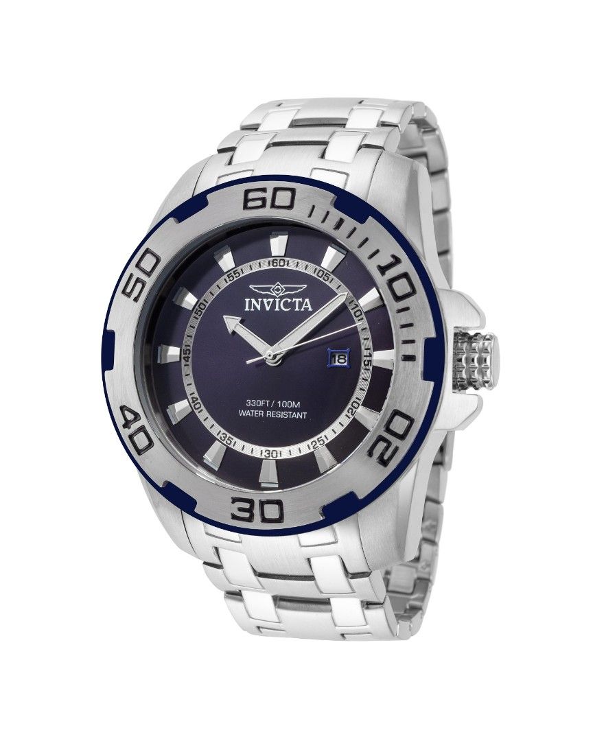 Authentic Invicta Men Analog Quartz Watch with Stainless Steel