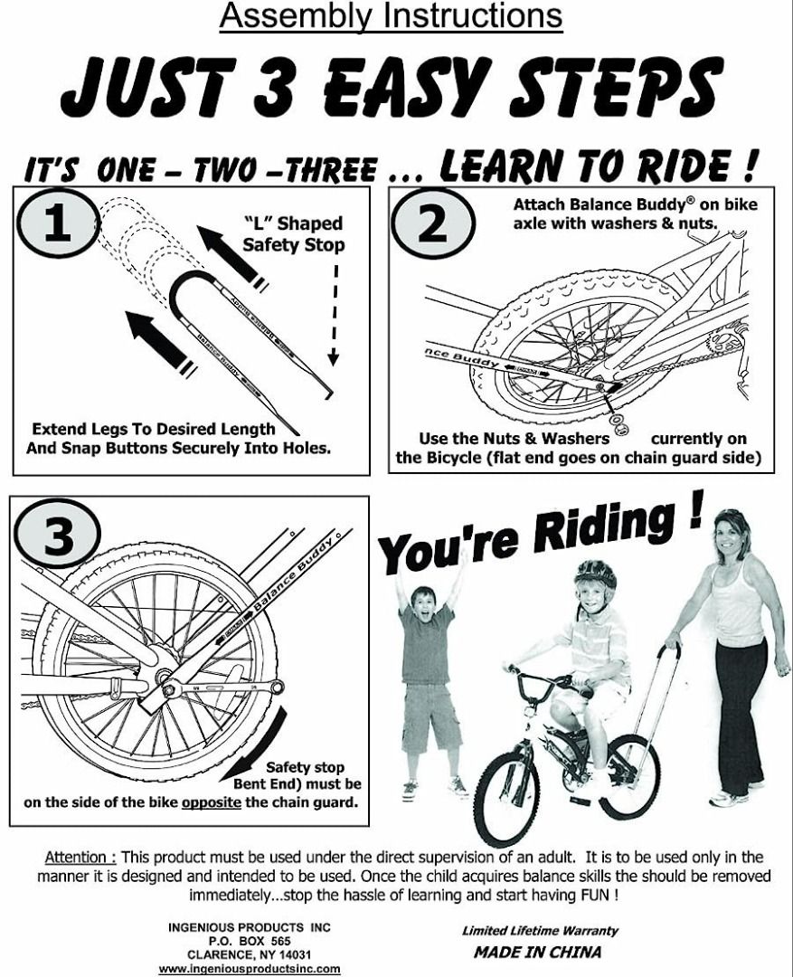 Balance Buddy for Kids learning to ride Sports Equipment