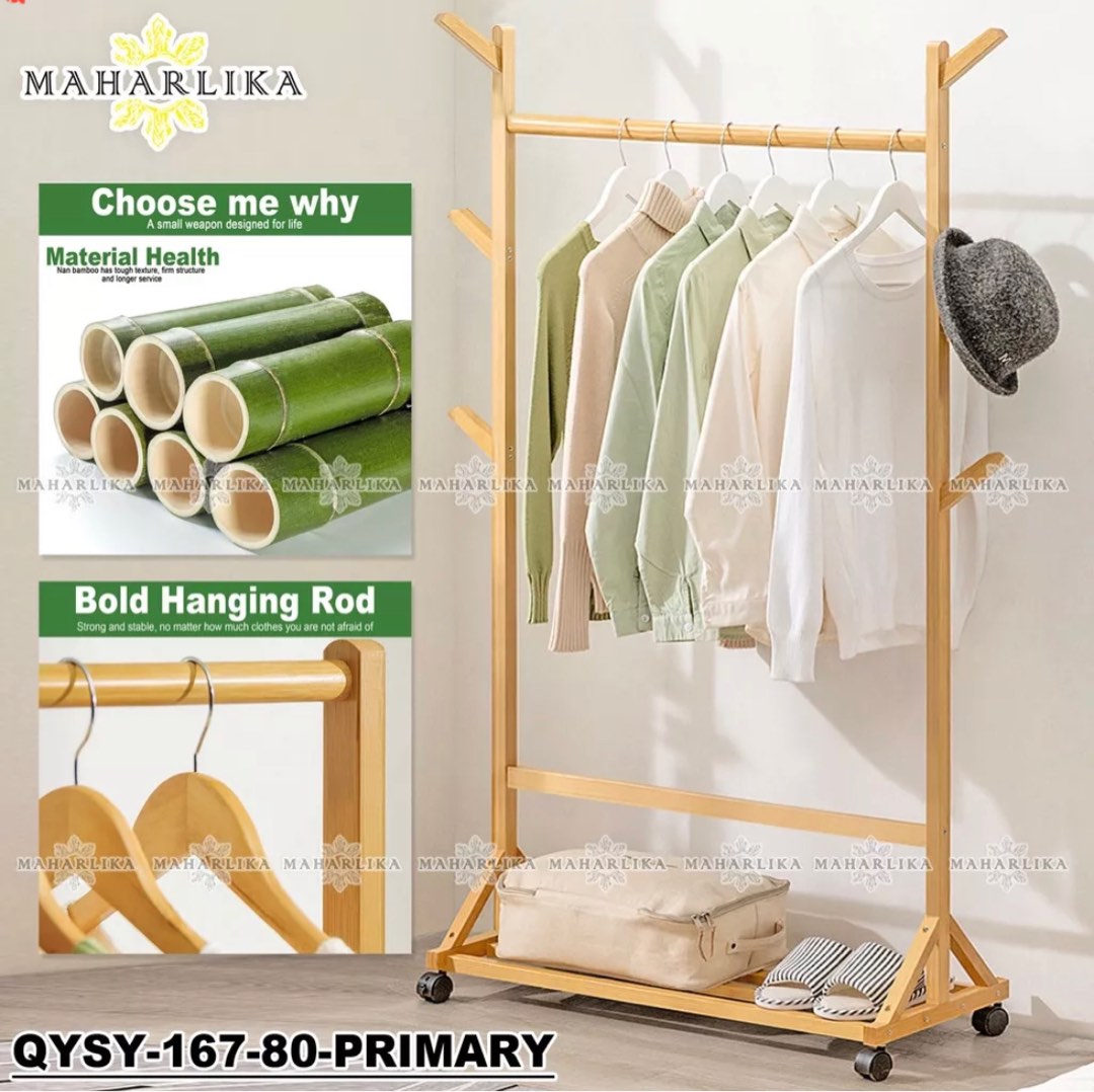 Bamboo Clothes Rack, Furniture & Home Living, Home Improvement