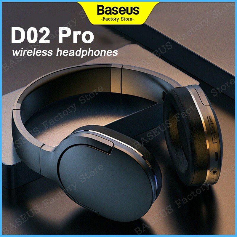 Baseus D02 Pro Wireless Headphones Bluetooth 5.3 Built-in Mic Stereo ...