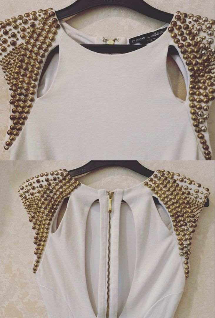 Bebe Addiction Original White Lux Dress Fesyen Wanita Pakaian