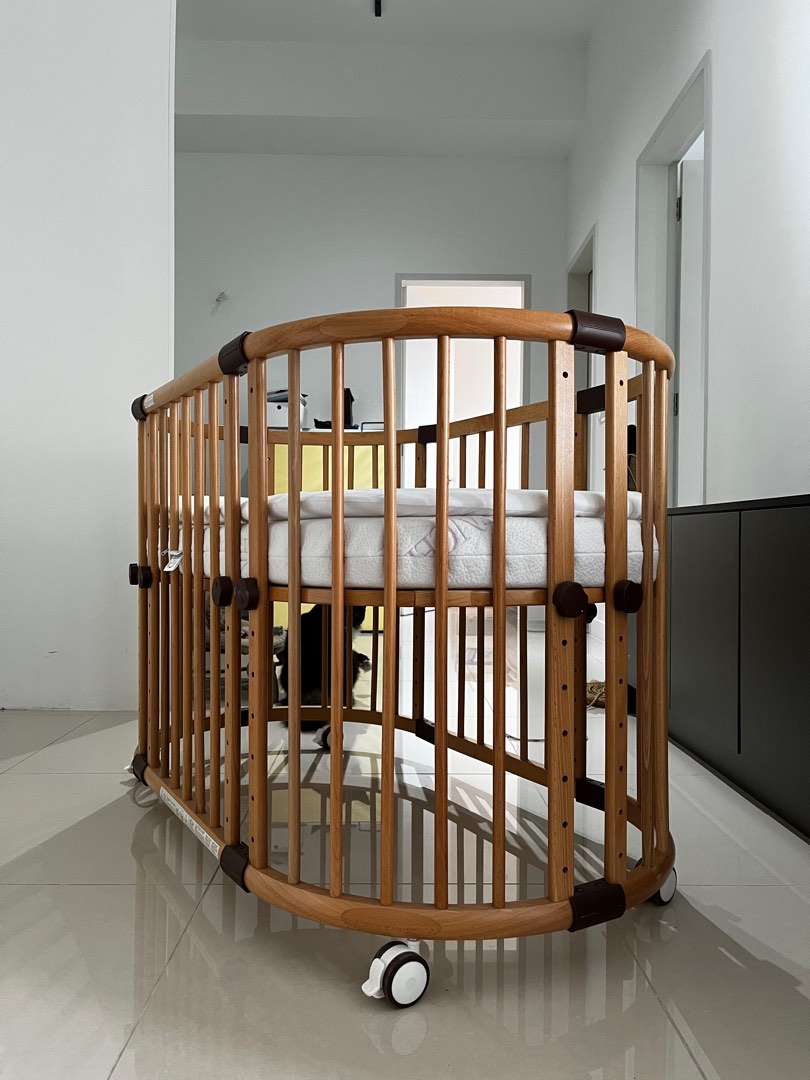 BEBLUM Sam Crib Oval Cot Babies Kids Baby Nursery Kids
