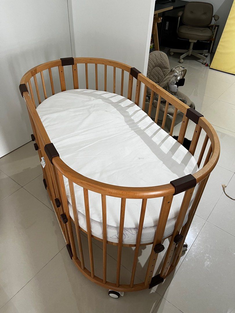 BEBLUM Sam Crib Oval Cot Babies Kids Baby Nursery Kids