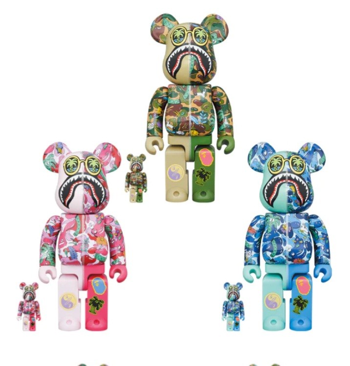 現貨”BE@RBRICK Steven Harrington X BAPE(R) SHARK 100％ & 400％ 一