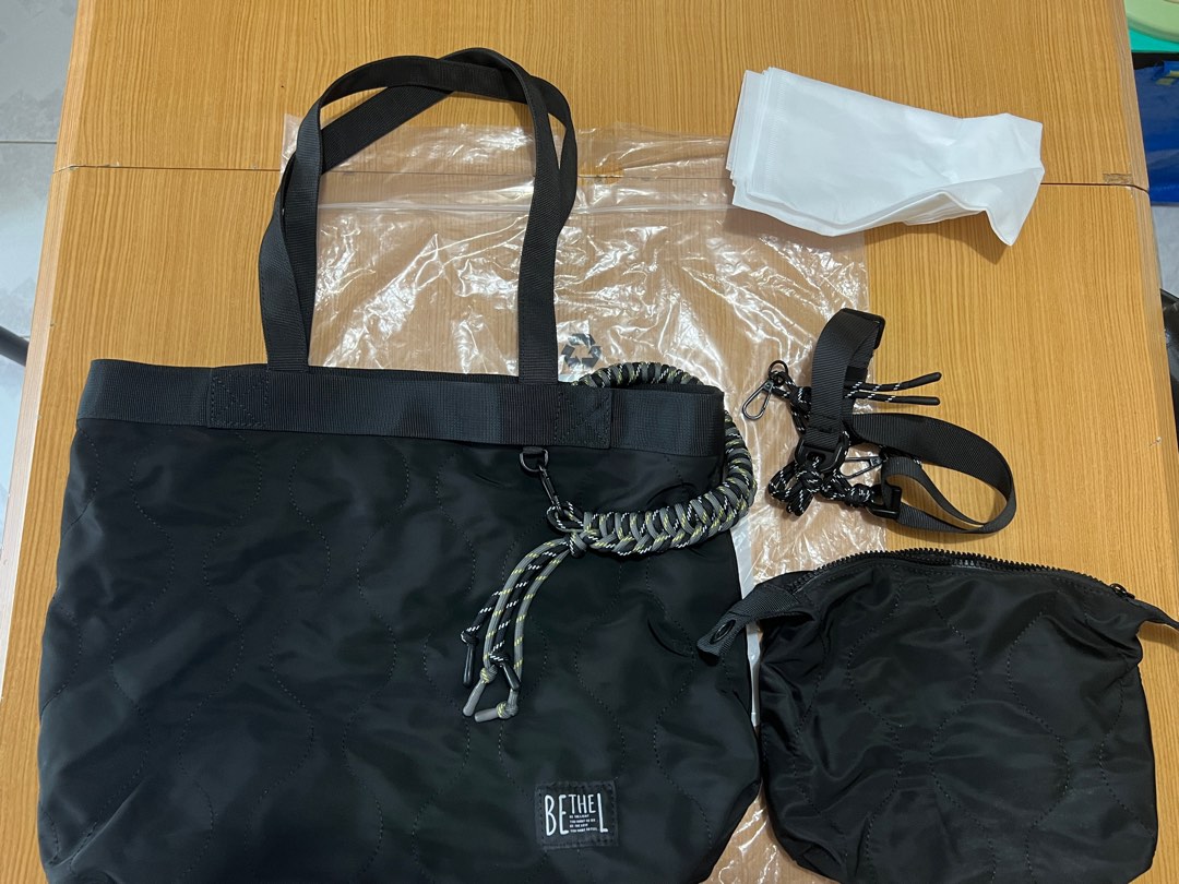 Bethel-手工掛繩2合1 Tote Bag, 女裝, 手袋及銀包, 單肩包- Carousell