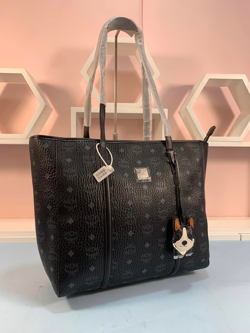 BIG SALE ORIGINAL MCM TOTE BAG BLACK Luxury Bags Wallets
