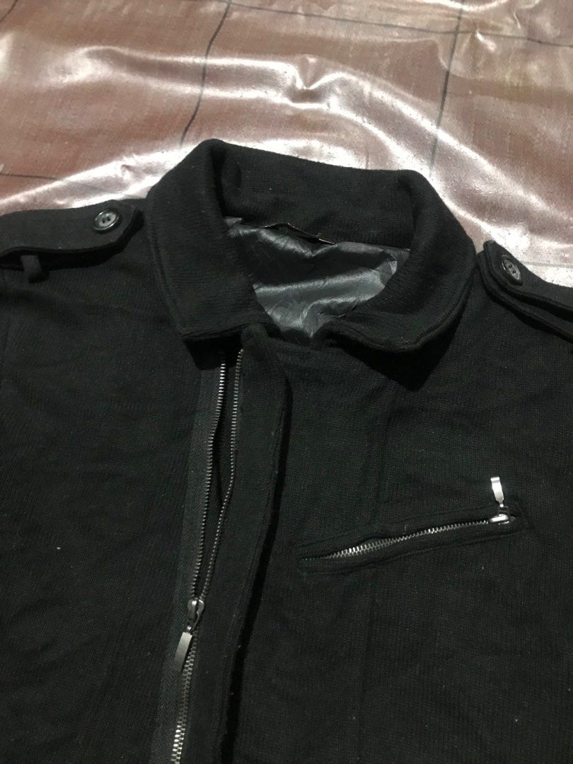 biker jacket zara man, Fesyen Pria, Pakaian , Baju Luaran di Carousell