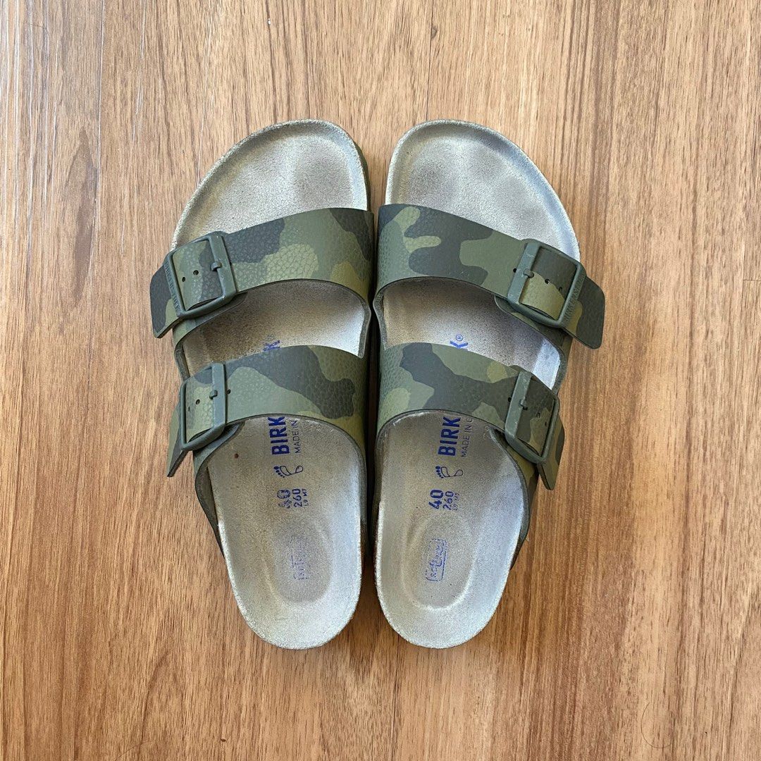 Birkenstock Arizona in Green Camouflage Print