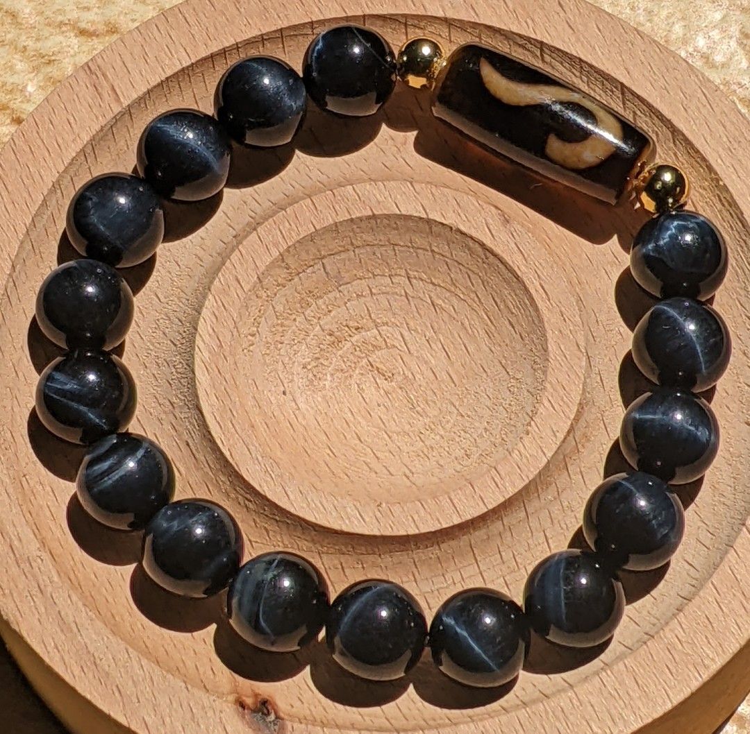 Blue Tiger eye bracelet Women s Fashion Jewelry Organisers