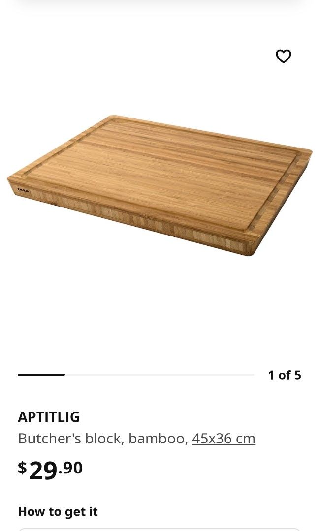 APTITLIG Chopping board, bamboo, Length: 9 ½ - IKEA