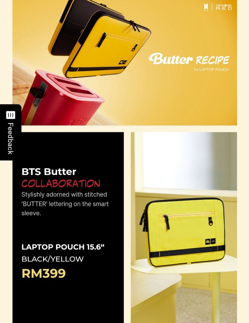 BTS BUTTER X SAMSONITE LAPTOP BAG, Computers & Tech, Parts