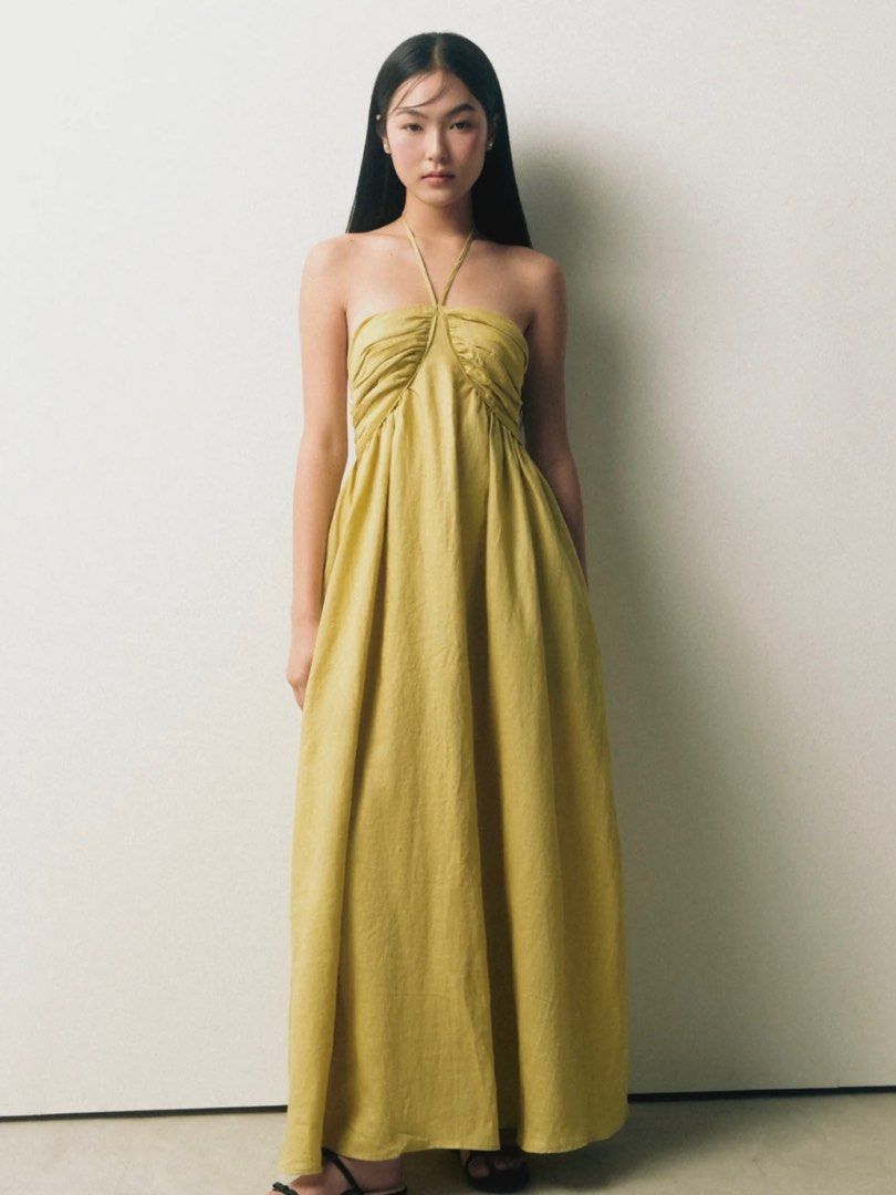 Caramel Monster Eve Maxi Dress Chartreuse, Women's Fashion, Dresses & Sets, Dresses on Carousell