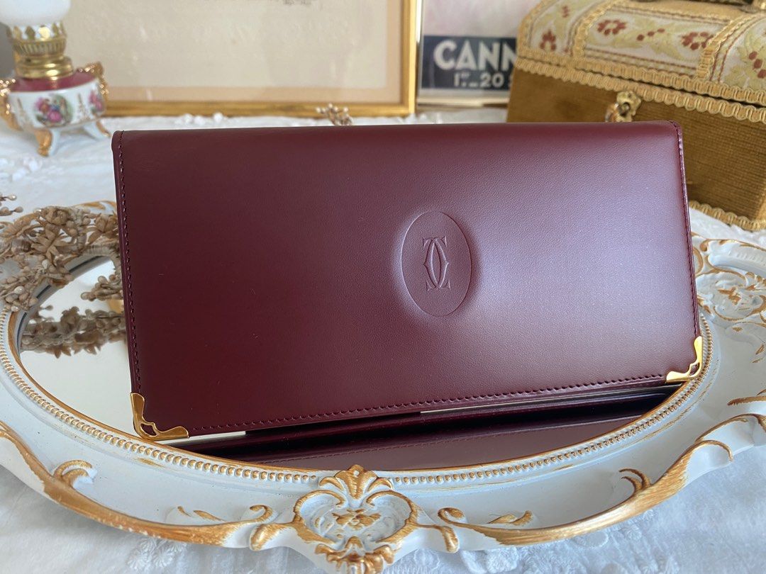 Cartier Authentic Vintage Long Wallet Genuine Leather