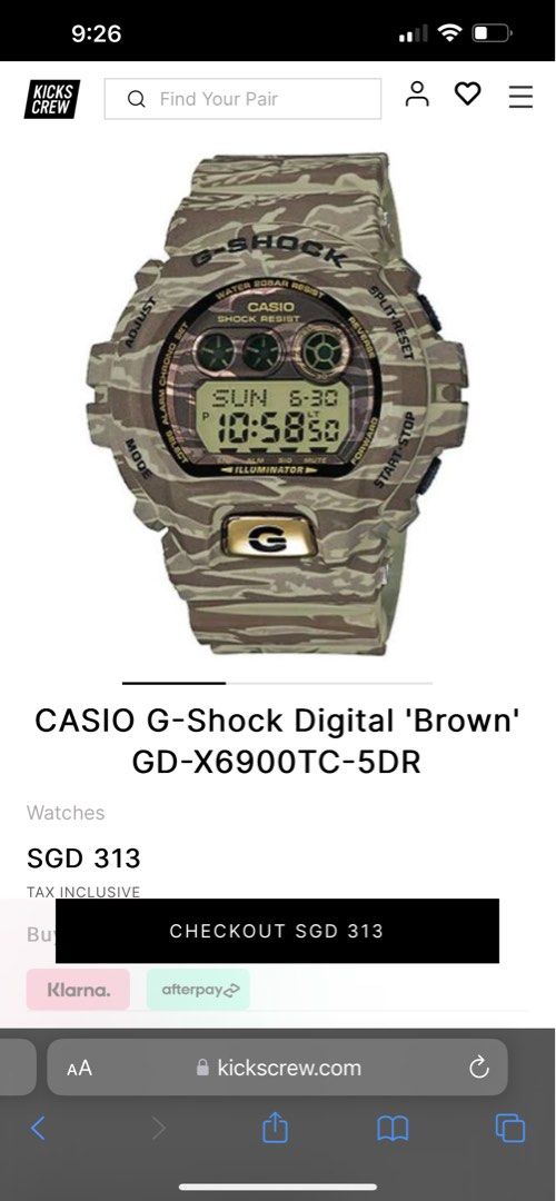 CASIO G Shock Digital Army green GD X6900TC 5DR Men s Fashion