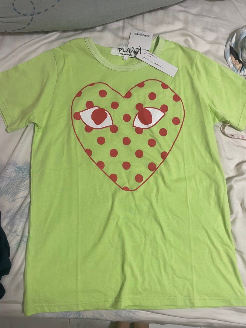 CDG Light Green T Shirt Women s Fashion Tops Shirts on Carousell