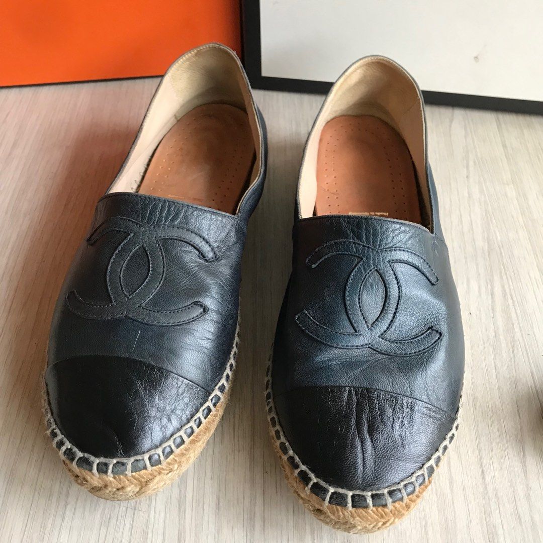 Chanel espadrilles cheap leather