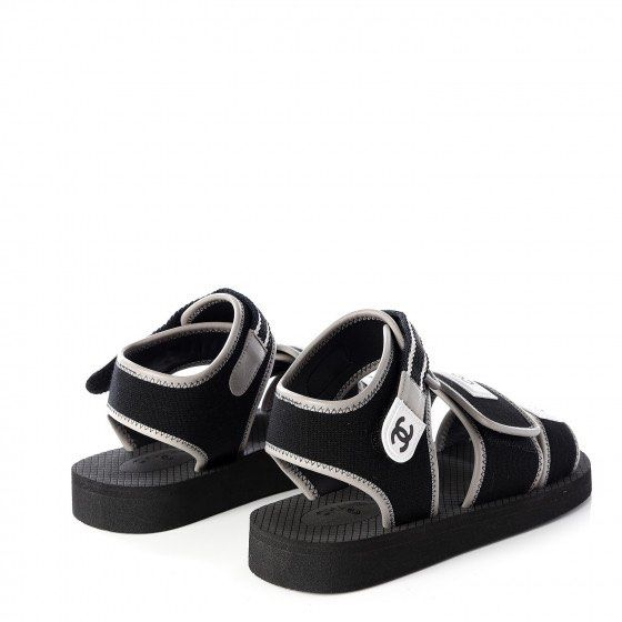 Chanel Lambskin Jersey Coco Sandals Women s Fashion Footwear