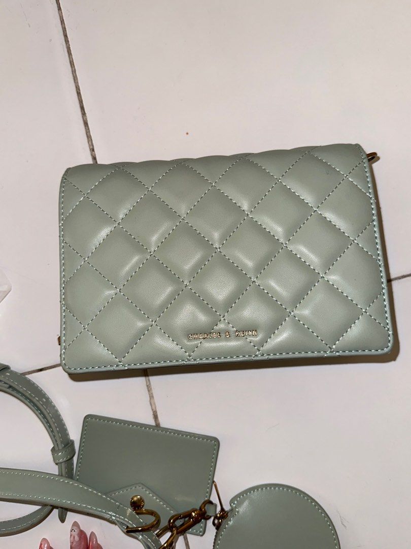 Sage Green Multi-Pouch Bag - CHARLES & KEITH SG