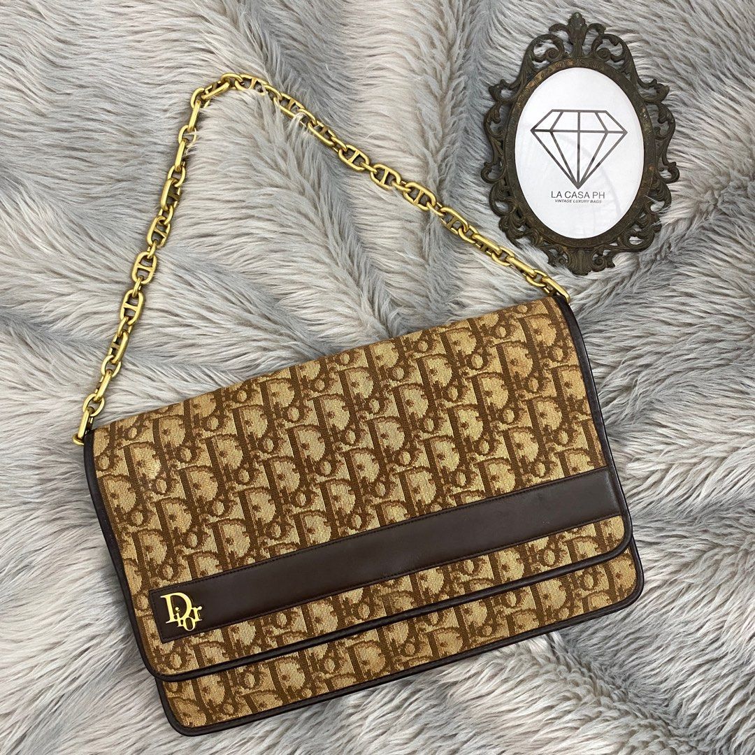 Vintage Christian Dior Trotter Pochette, Luxury, Bags & Wallets on Carousell