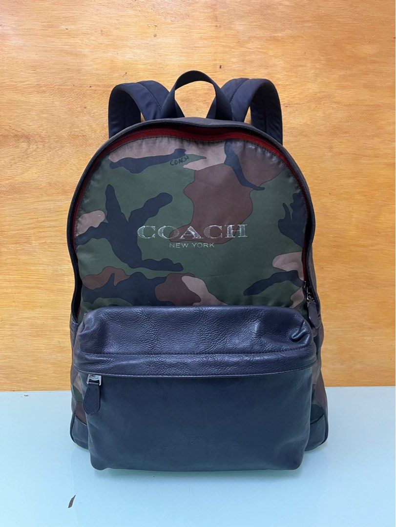 Camo coach backpack best sale