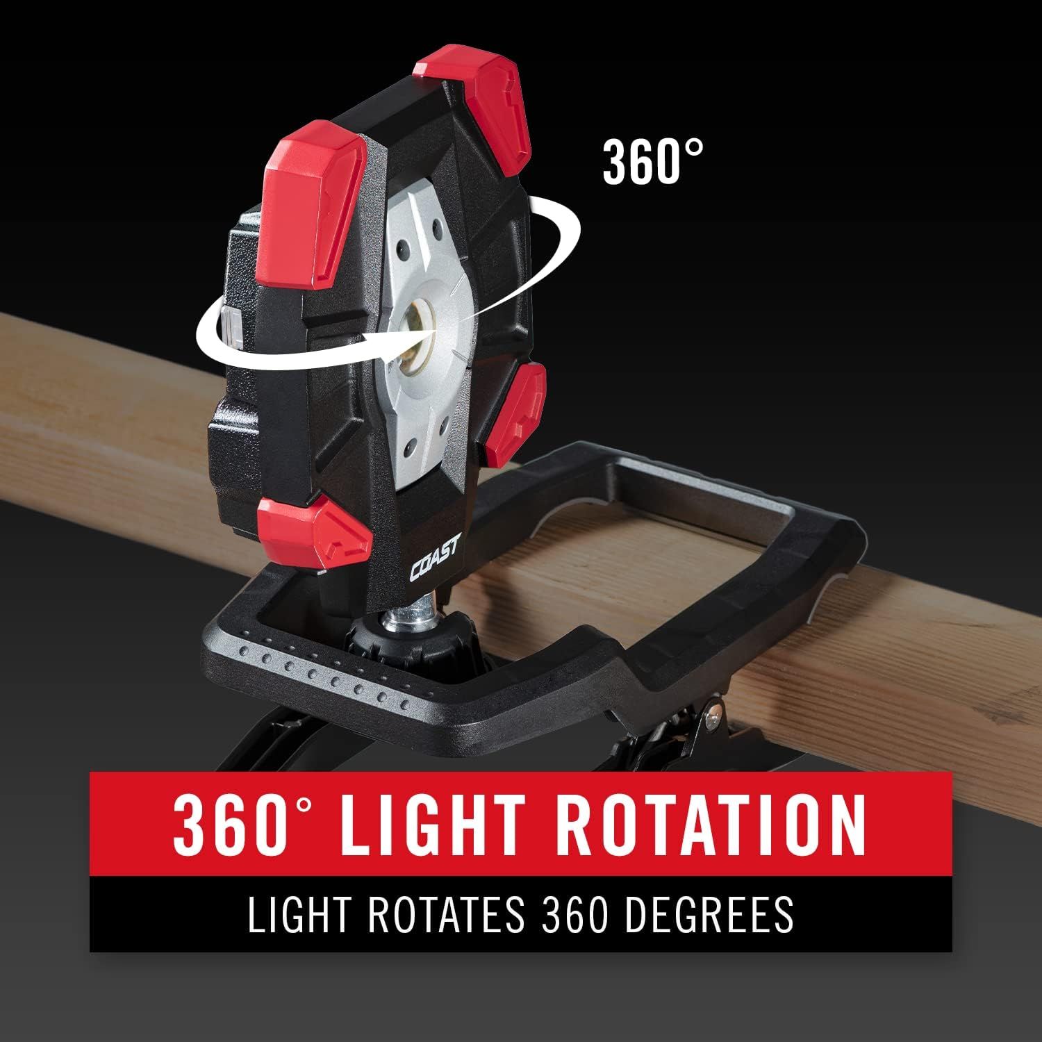 Coast CL40R 3900 Lumen Rechargeable Dual Power Rotating LED Aluminum Clamp  Light with Wide Angle Flood Beam, Black/Red, Sports Equipment, Other Sports  Equipment and Supplies on Carousell