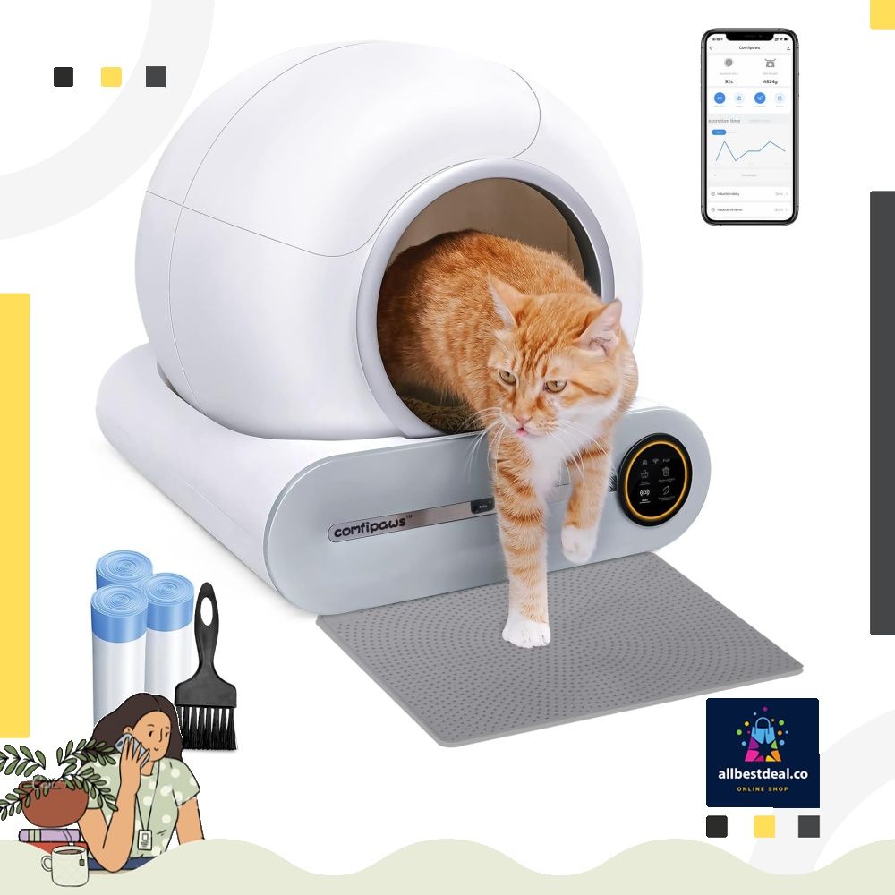 Electric litter box top for multiple cats