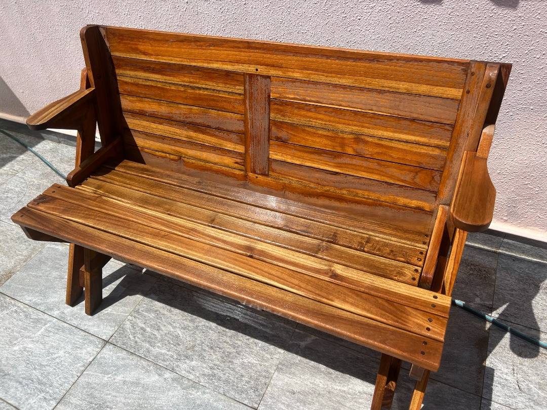 FREE Convertible Folding Bench Seat to Picnic Table, Furniture & Home