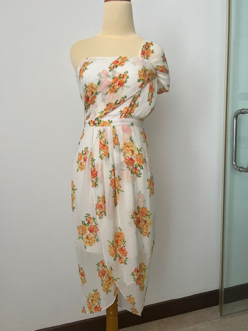 Cooper St clothing Aussie Brand floral print one shoulder midi