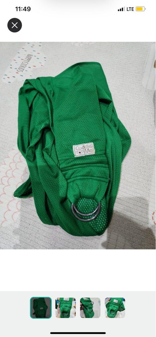 Cuddleme Sling (Category: Babies & Kids Fashion) located in Singapore. Submitted by loveshopping (Listing ID 1237904583, Image 1). Description: Got it from another carouseller, used for 2-3 times but my hub doesn't like .
