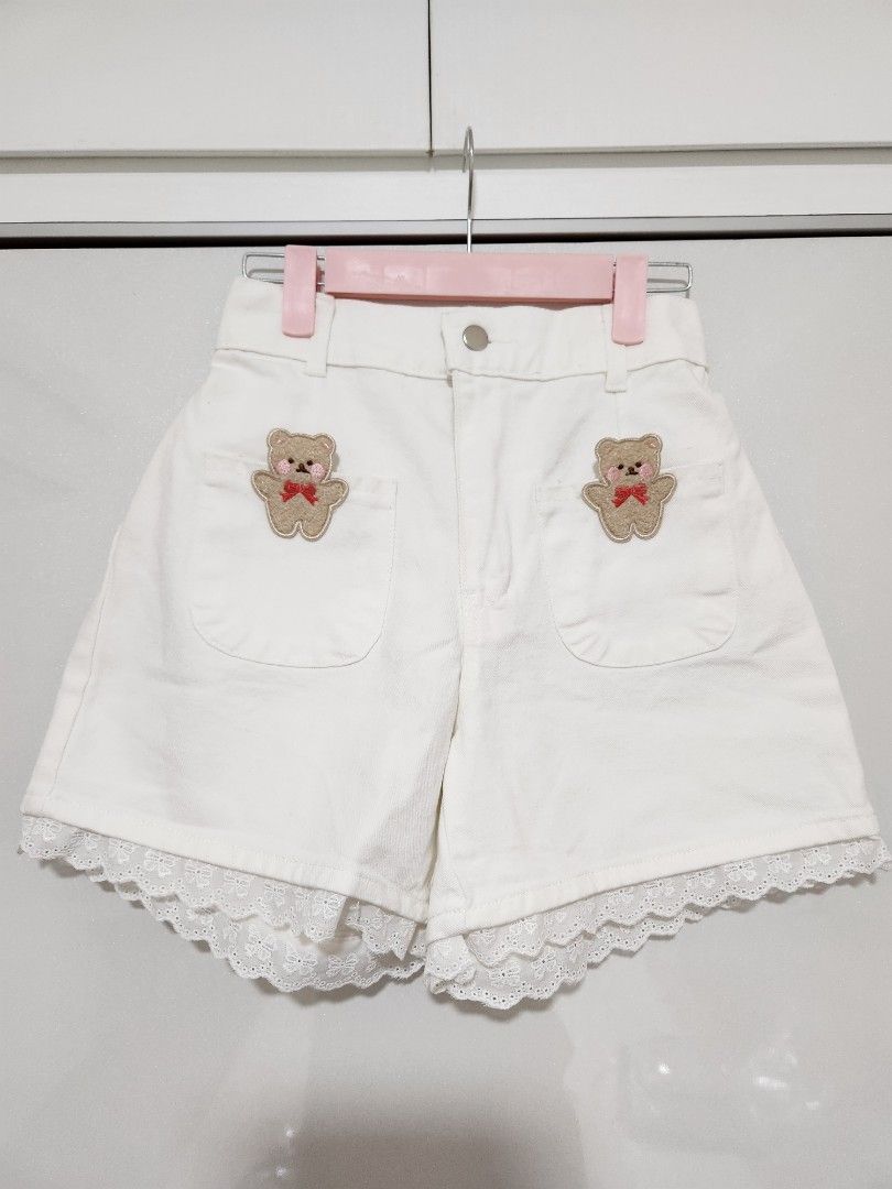 White denim shorts new arrivals for baby girl