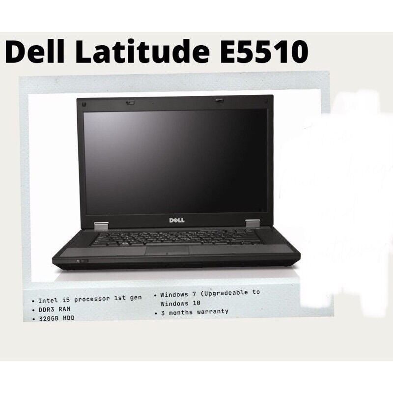 Dell Latitude E5510 Laptop /Intel Core i5/4GB RAM/ 120gb ssd/Windows 10  Pro/New Battery