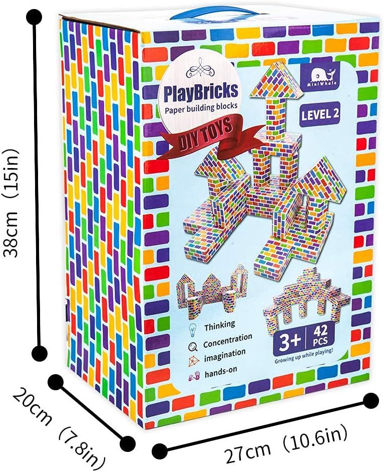 Deluxe Jumbo Cardboard Blocks 42-Pack Extra-Thick Cardboard Building ...