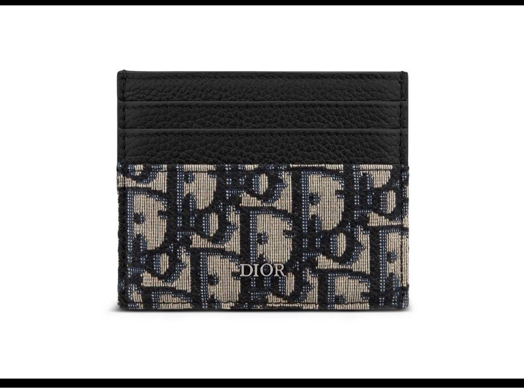 Dior - Compact Wallet Beige and Black Dior Oblique Jacquard - Men