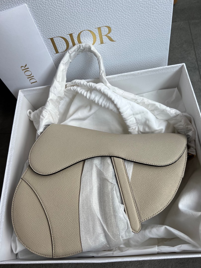 Dior Saddle Medium Calf Cream