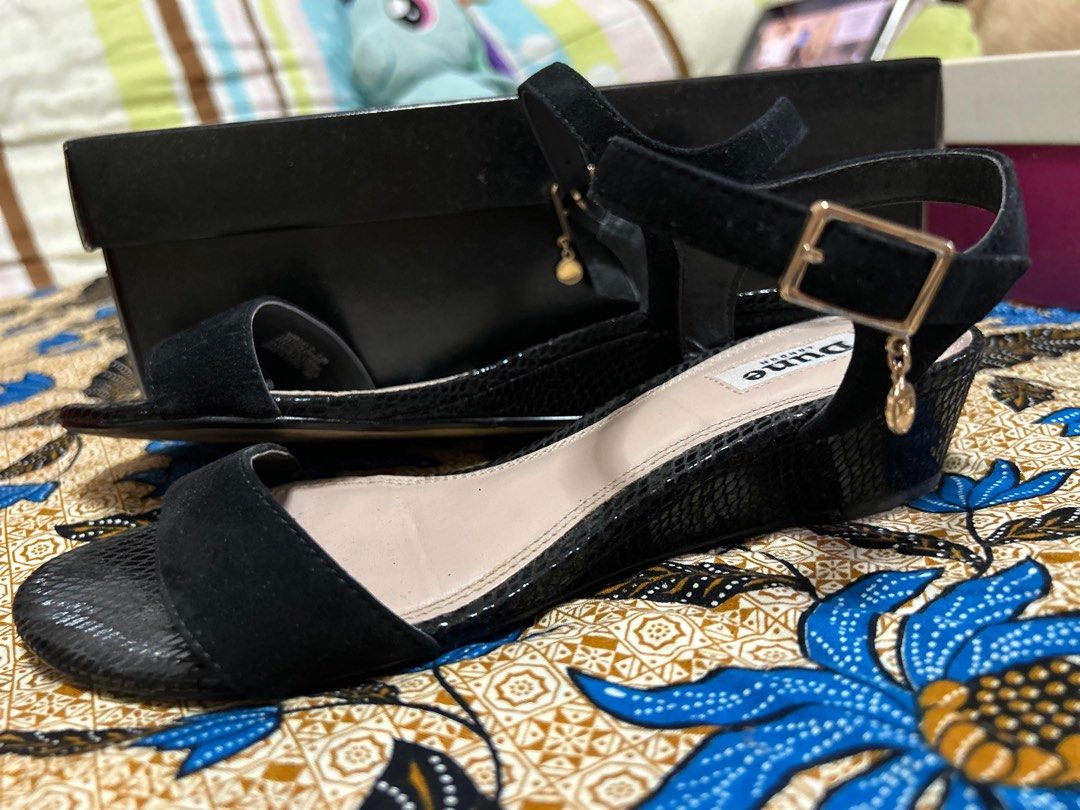 Dune black online wedge sandals