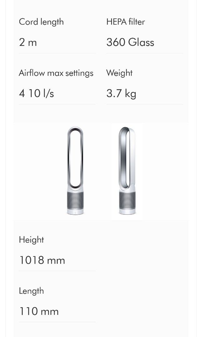 Dyson Pure Cool Air Purifier, TV & Home Appliances, Air Purifiers