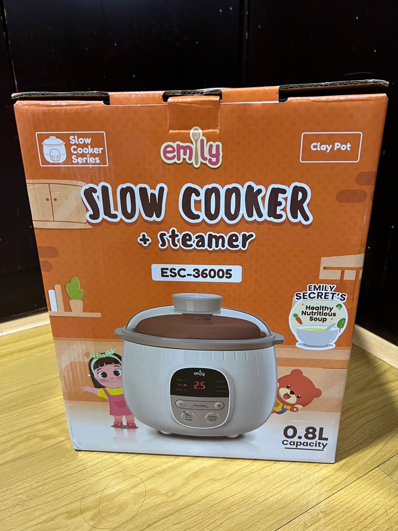 Emily Slow cooker + steamer 0.8 Claypot on Carousell