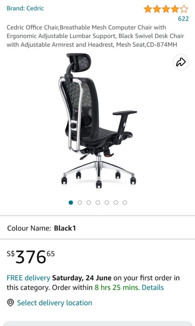 Ergonomic Office Chair Furniture Home Living Furniture Chairs
