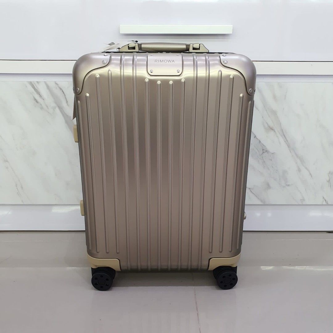 Fast Sale Last 1pcs New Rimowa Cabin Luggage Alumunium Gold With booklet and dustbag Lifetime warranty Nett Exclude ongkir