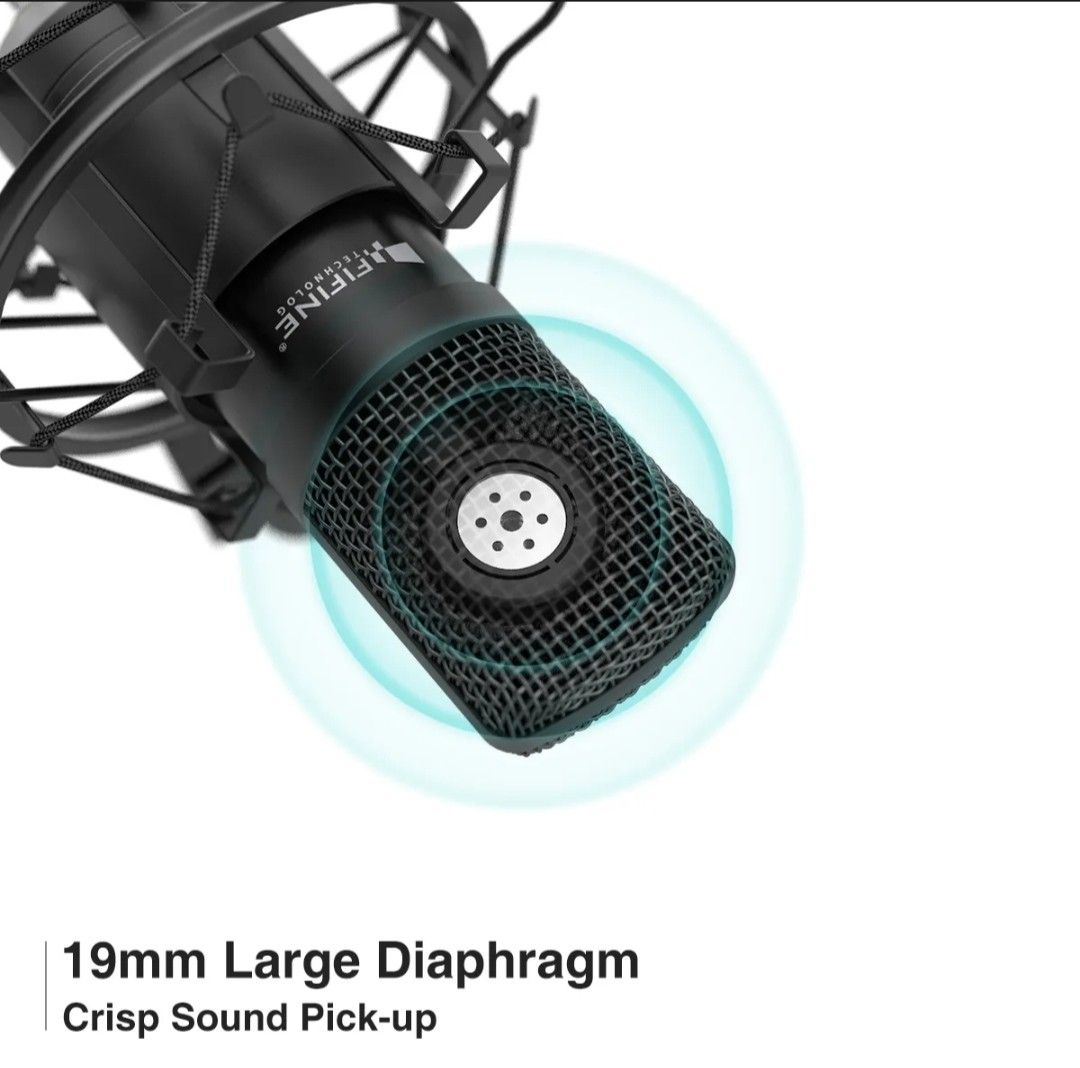 FIFINE K730 USB Cardioid Condenser Microphone / Podcast Microphone ...