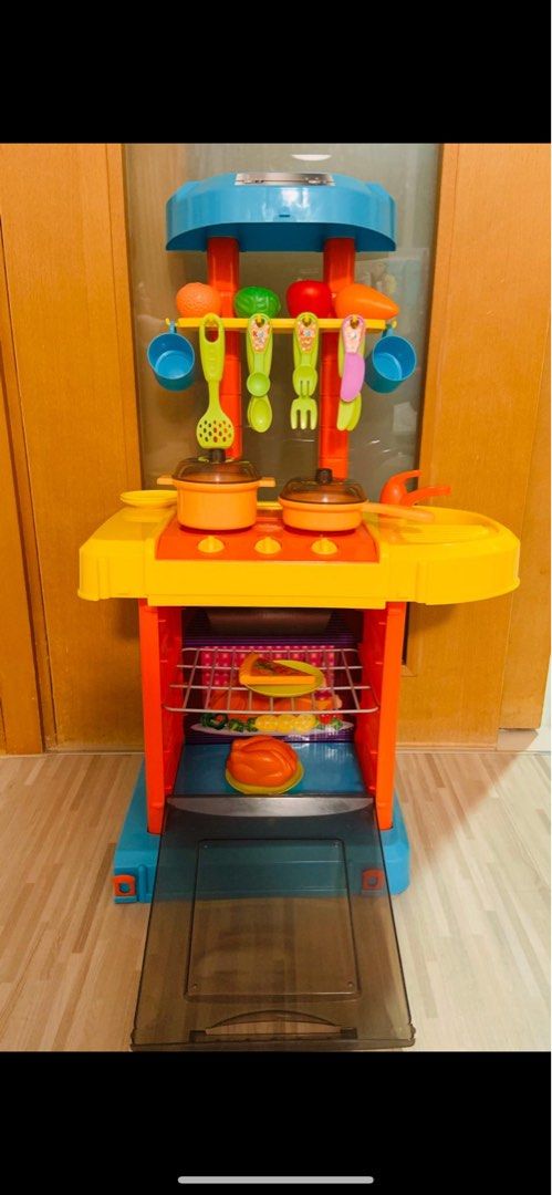 Foldable kitchen 2025 set toy