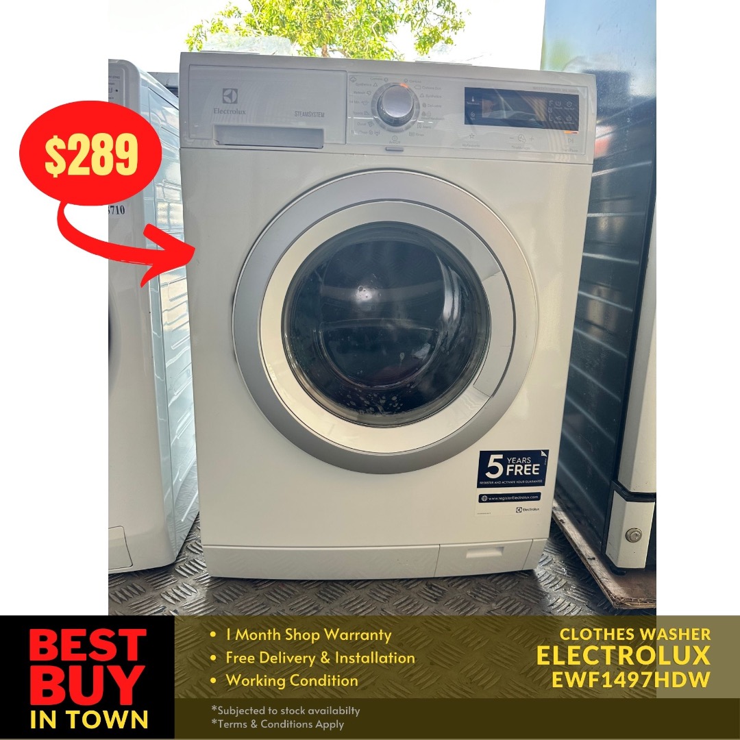 Free Delivery! Electrolux 9KG FrontLoader Washing Machine EWF1497HDW1