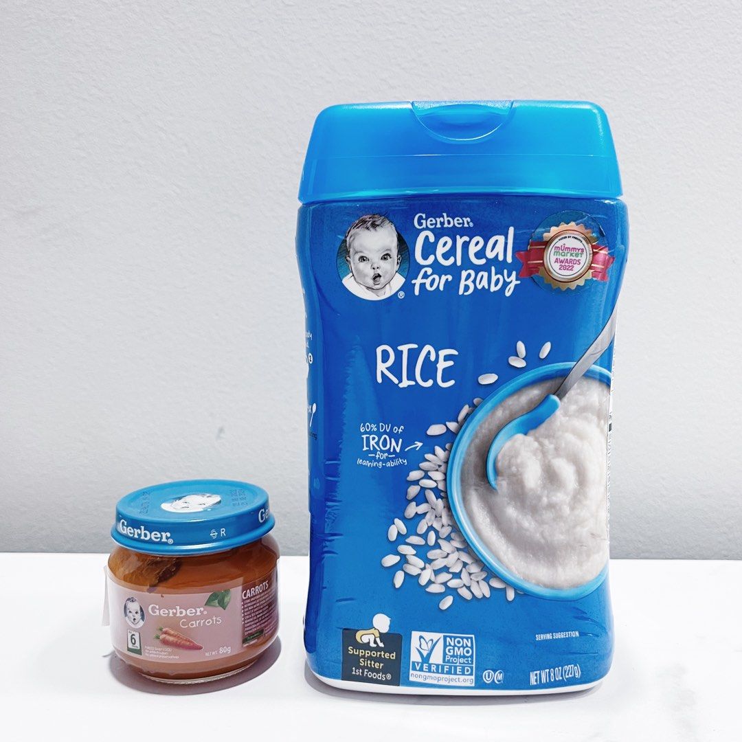 Feeding baby shop rice cereal
