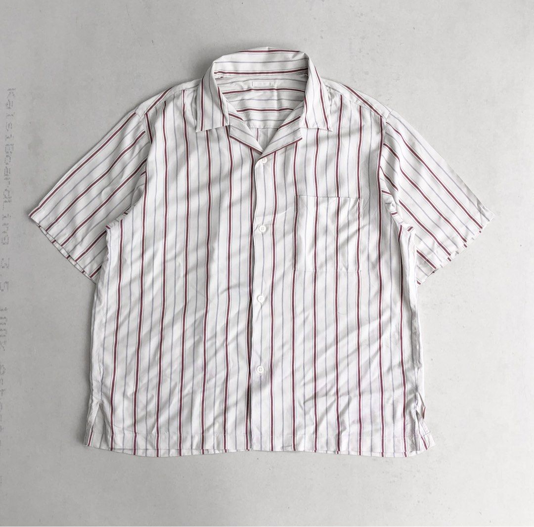 GU by Uniqlo Bowling Stripe Shirt Unisex on Carousell