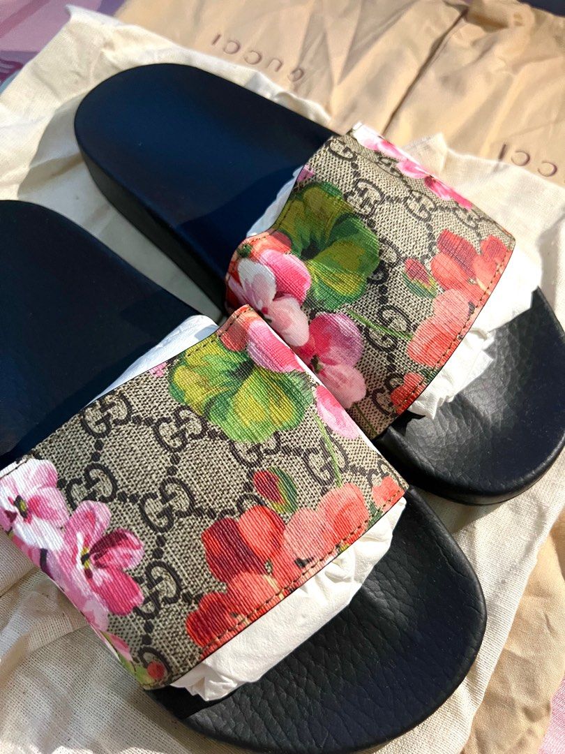 Gg blooms supreme best sale slide sandal fake