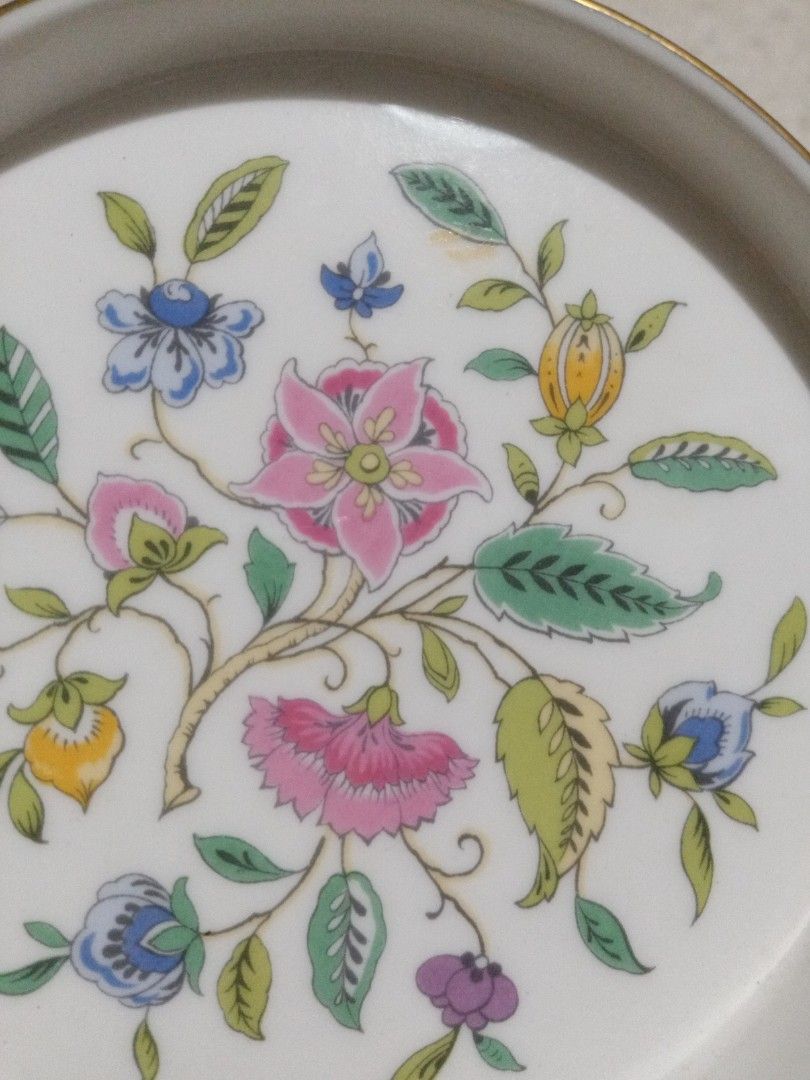 Vintage 1960s Haddon Hall Minton bone china collectible coaster