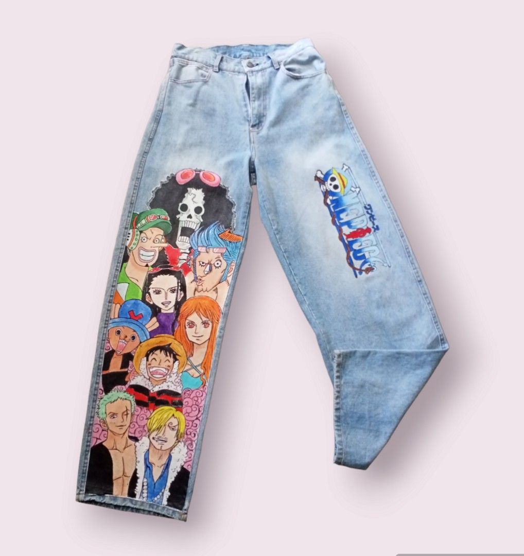 Jeans Anime Pants  Anime Print Pants  Streetwear Jeans  Anime Pants Mens   Jeans  Aliexpress