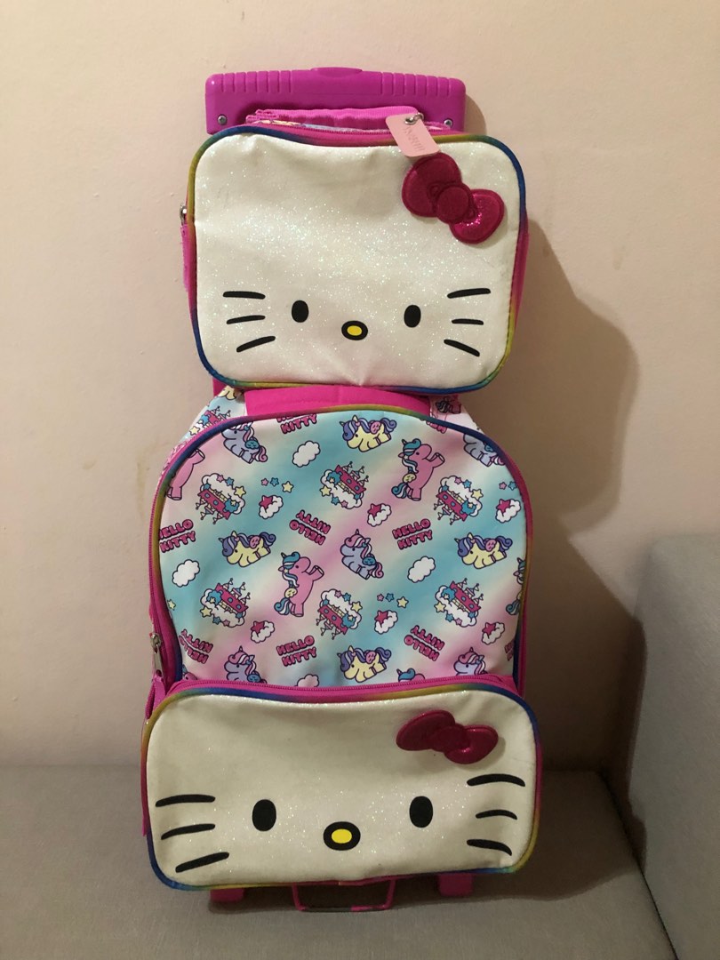 Hello Kitty Trolley School Bag, Women's Fashion, Bags & Wallets